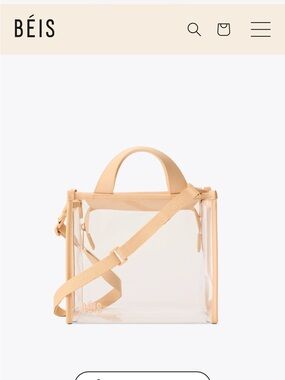 NWOT Beis The Stadium Crossbody in Beige